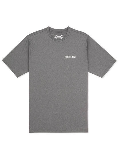 Hybrid UPF Short Sleeve in Ion Grey Combo Heather