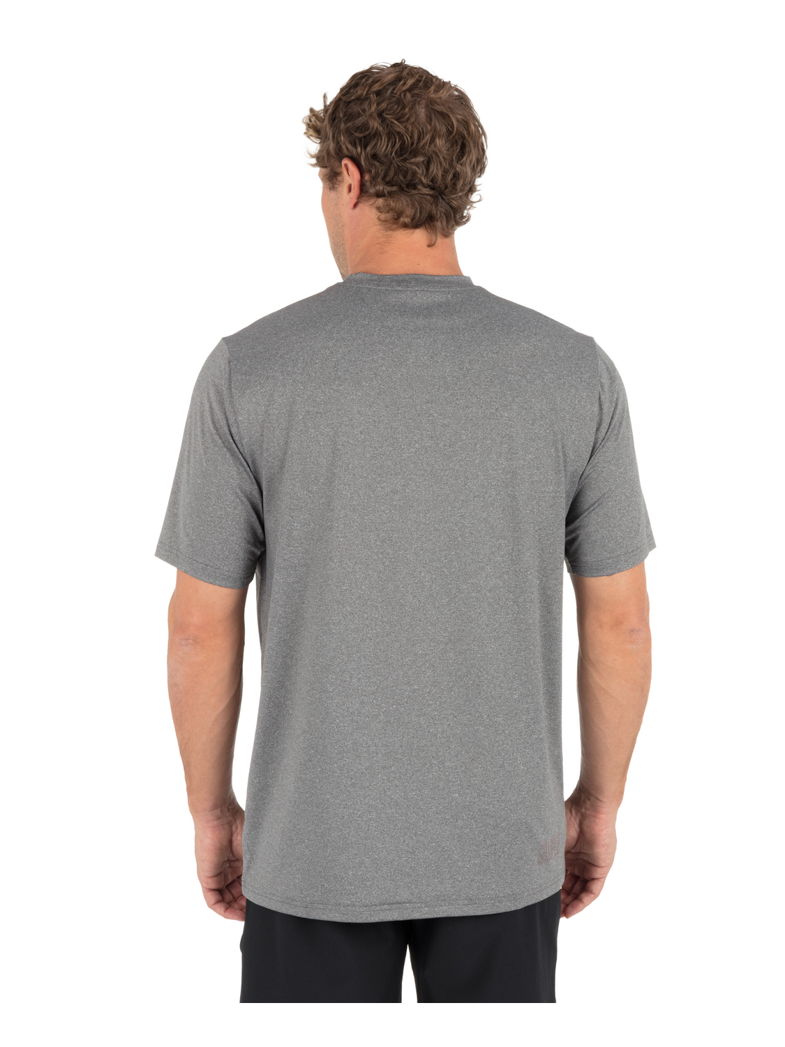 Hybrid UPF Short Sleeve in Ion Grey Combo Heather