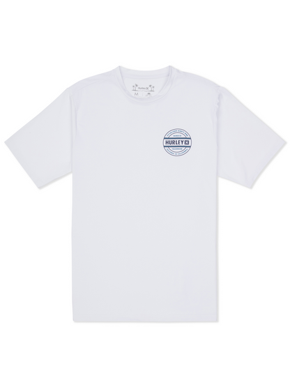 Hybrid UPF Short Sleeve in White Combo
