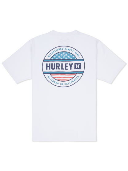 Hybrid UPF Short Sleeve in White Combo