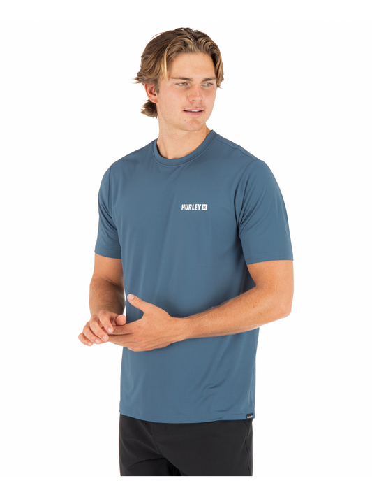 Hybrid UPF Short Sleeve in Grey Teal