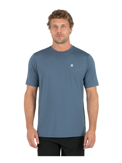 Hybrid UPF Short Sleeve in Grey Teal Combo