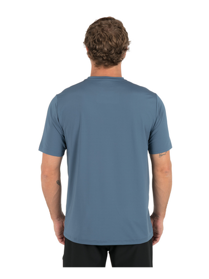 Hybrid UPF Short Sleeve in Grey Teal Combo