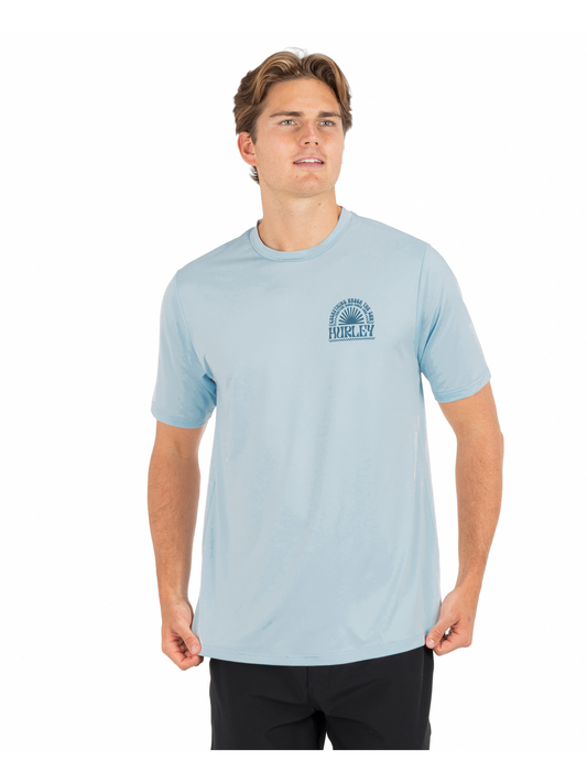 Hybrid UPF Short Sleeve in Iceland Heather