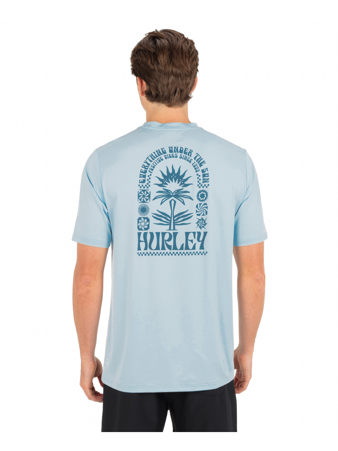 Hybrid UPF Short Sleeve in Iceland Heather