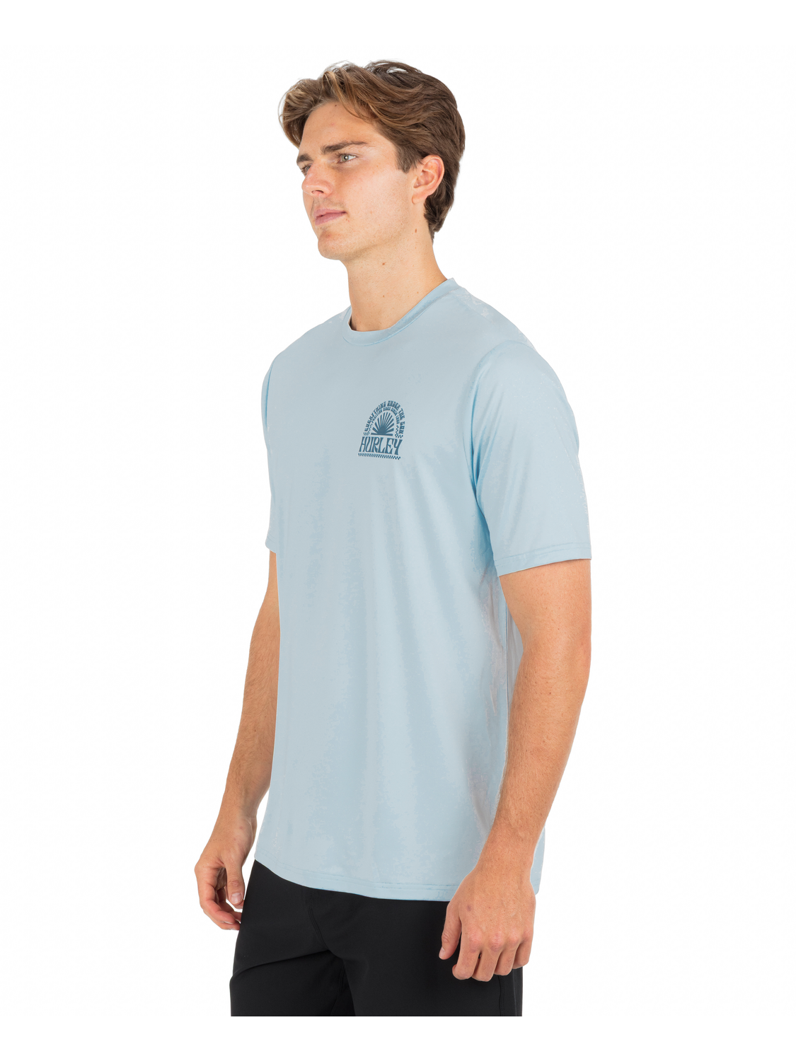 Hybrid UPF Short Sleeve in Iceland Heather