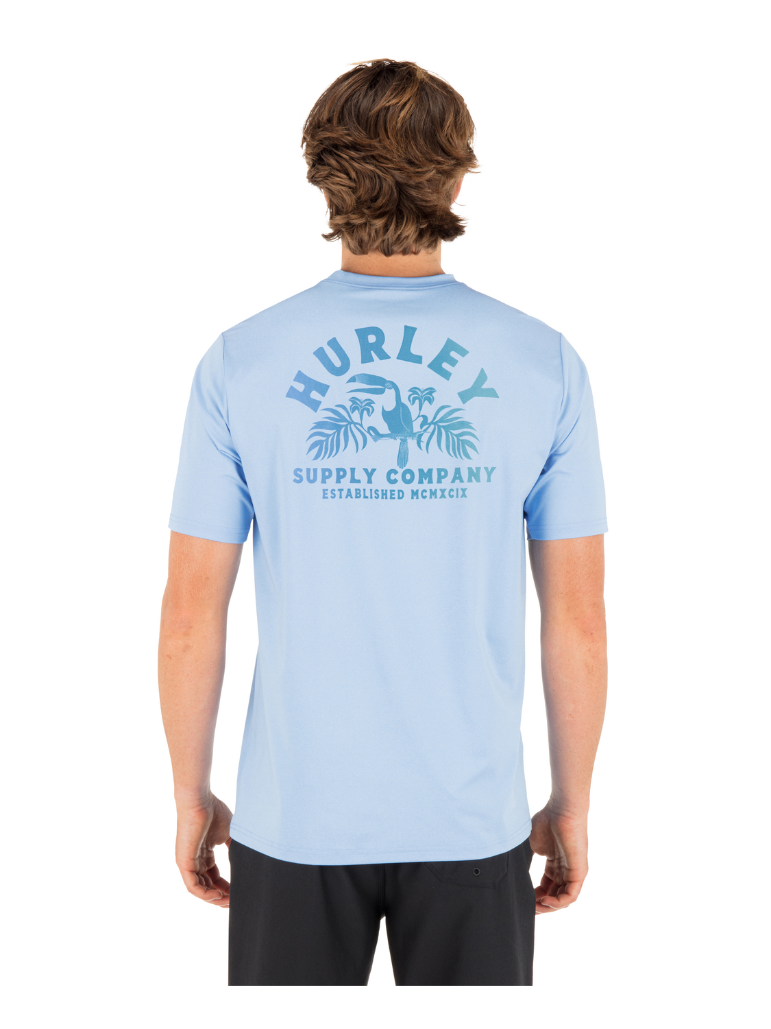 Hybrid UPF Short Sleeve in Skyline Heather