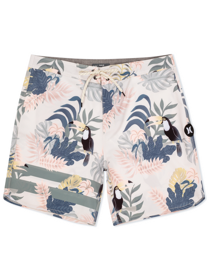 Phantom Eco Block Party Engineered Boardshort 18" in Bone