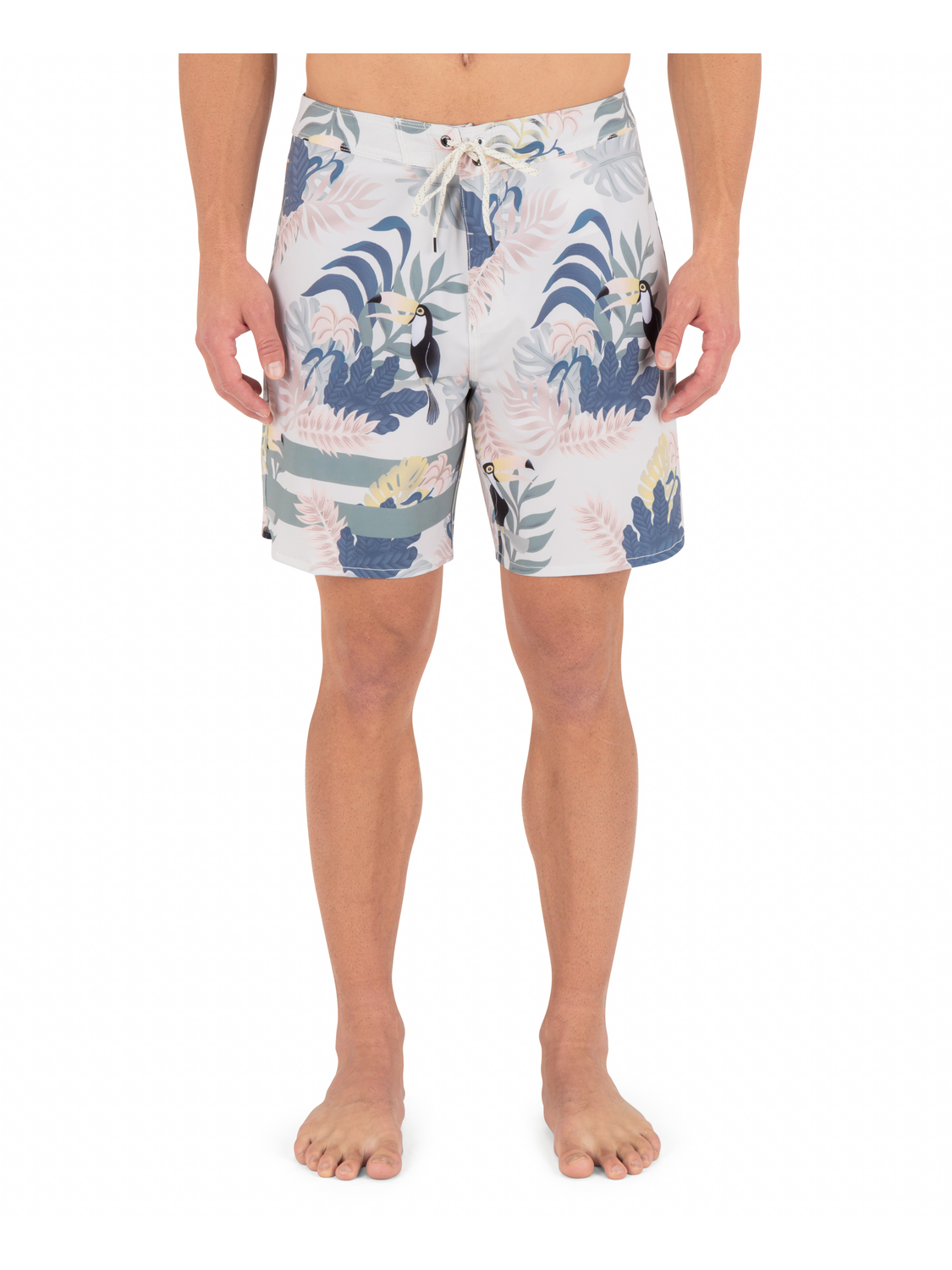Phantom Eco Block Party Engineered Boardshort 18" in Bone