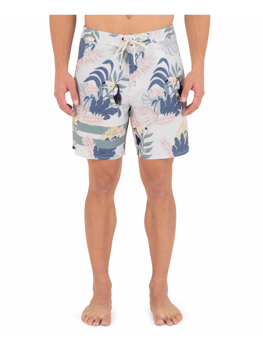 Phantom Eco Block Party Engineered Boardshort 18" in Bone