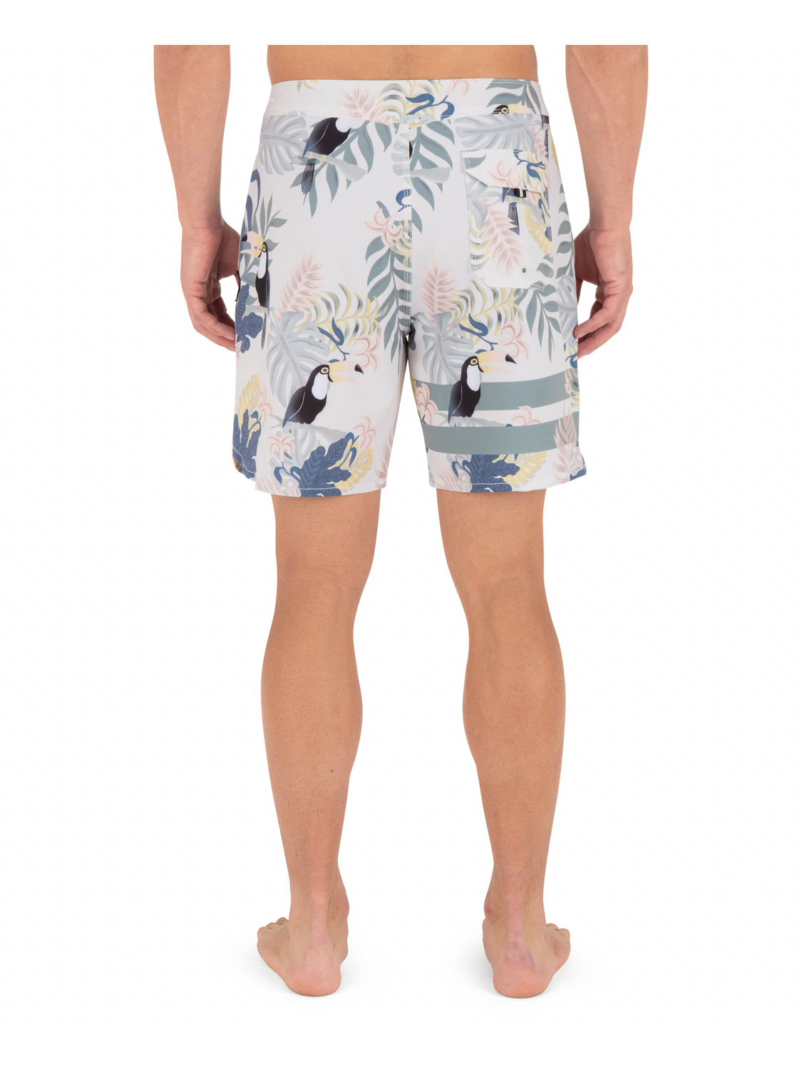 Phantom Eco Block Party Engineered Boardshort 18" in Bone