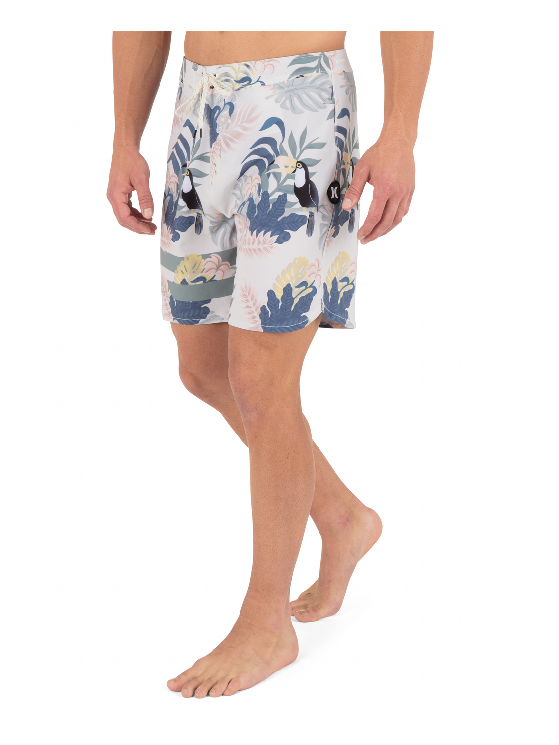 Phantom Eco Block Party Engineered Boardshort 18" in Bone