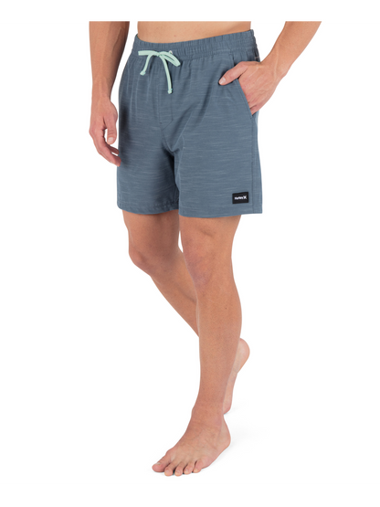 Phantom Eco Slub Lined Volley Boardshort 17" in Grey Teal