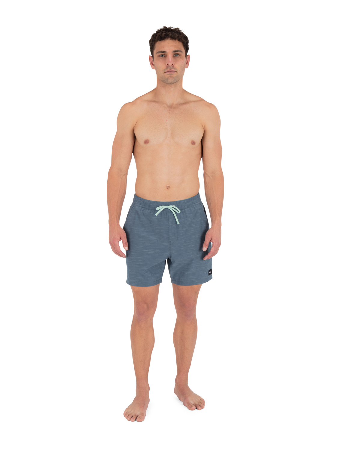 Phantom Eco Slub Lined Volley Boardshort 17" in Grey Teal