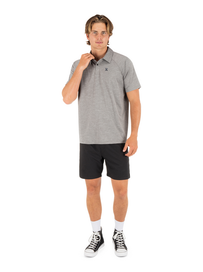 H2O Dri Outback Polo Short Sleeve in Stone Grey