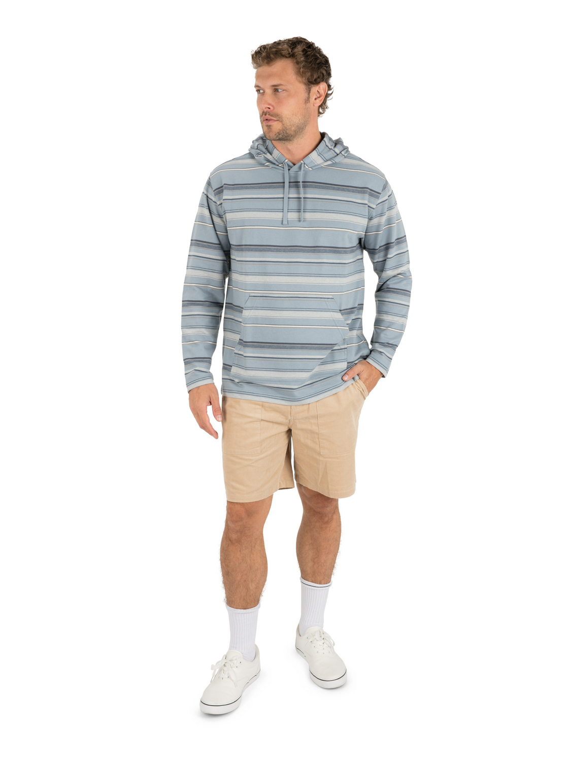 OG Hooded Poncho in Worker Blue