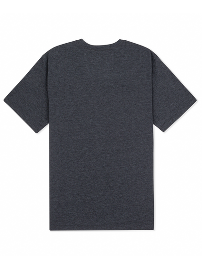 Inlined Slub Short Sleeve in Black Heather