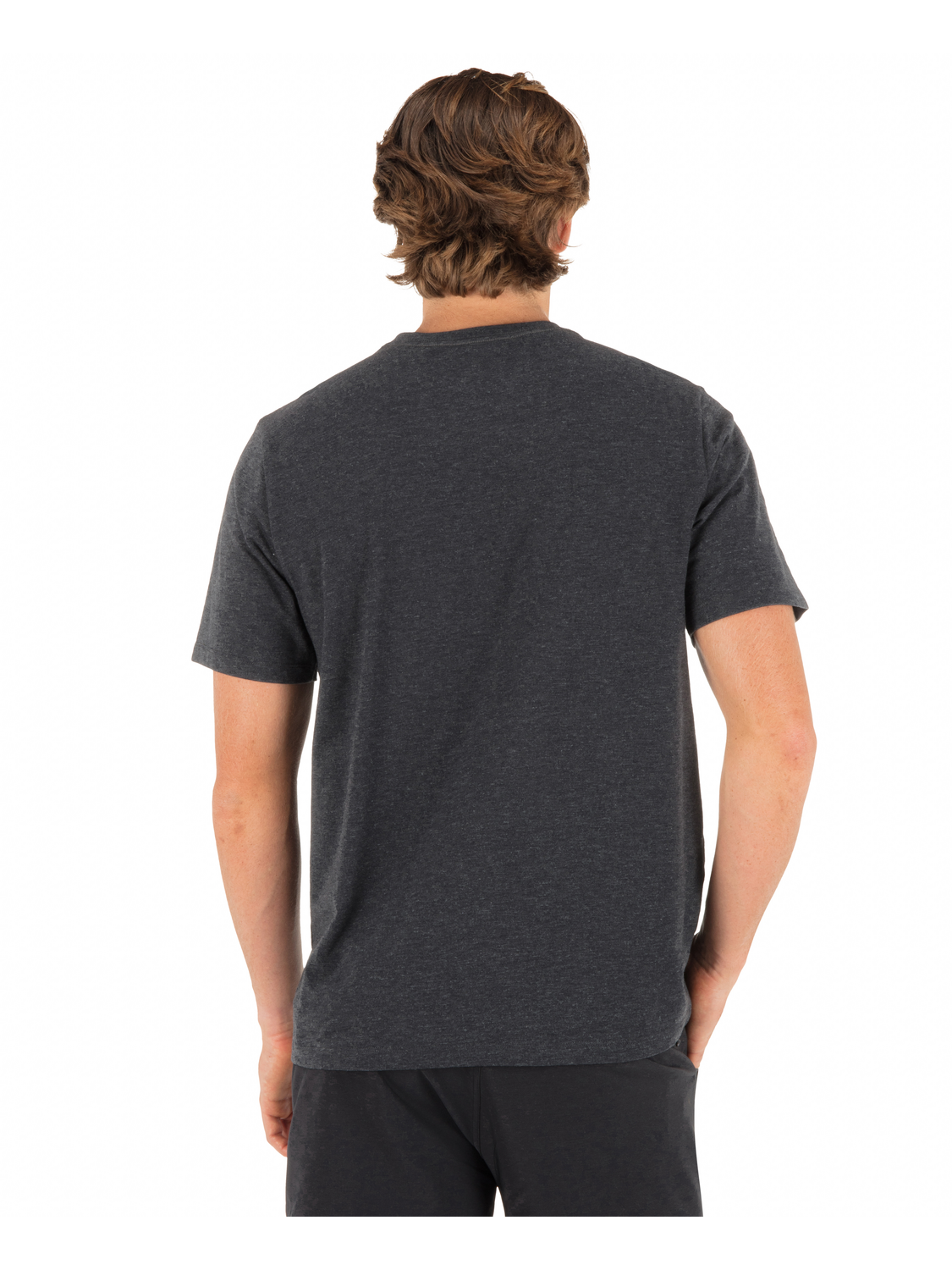 Inlined Slub Short Sleeve in Black Heather