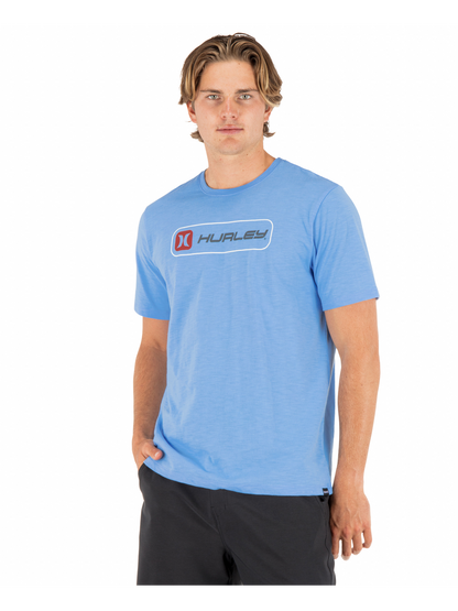 Inlined Slub Short Sleeve in Skyline