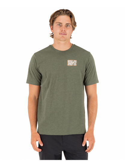 Skyline Slub Short Sleeve in Charcoal Fern