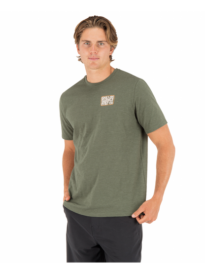 Skyline Slub Short Sleeve in Charcoal Fern