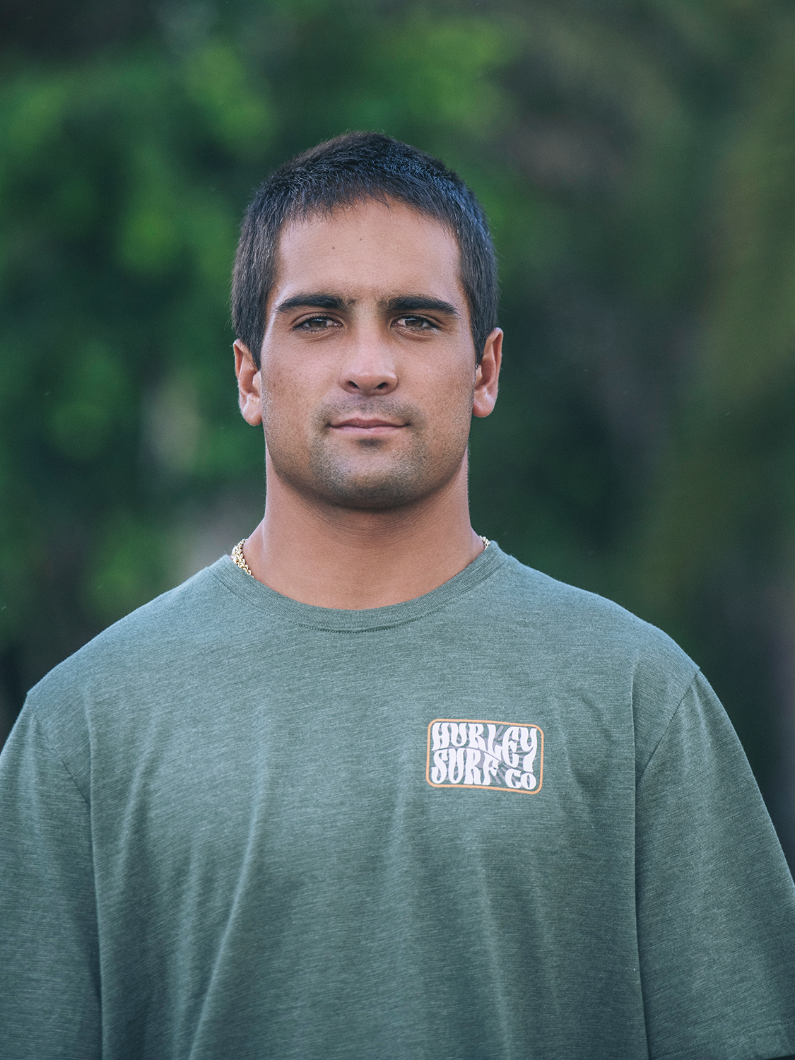Skyline Slub Short Sleeve in Charcoal Fern