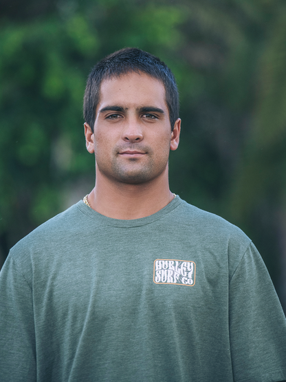 Skyline Slub Short Sleeve in Charcoal Fern