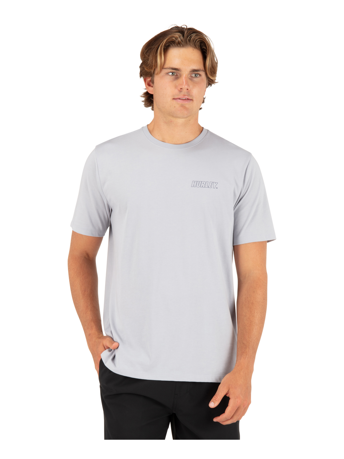 H20-Dri Fastlane Lined Short Sleeve in Light Asteroid