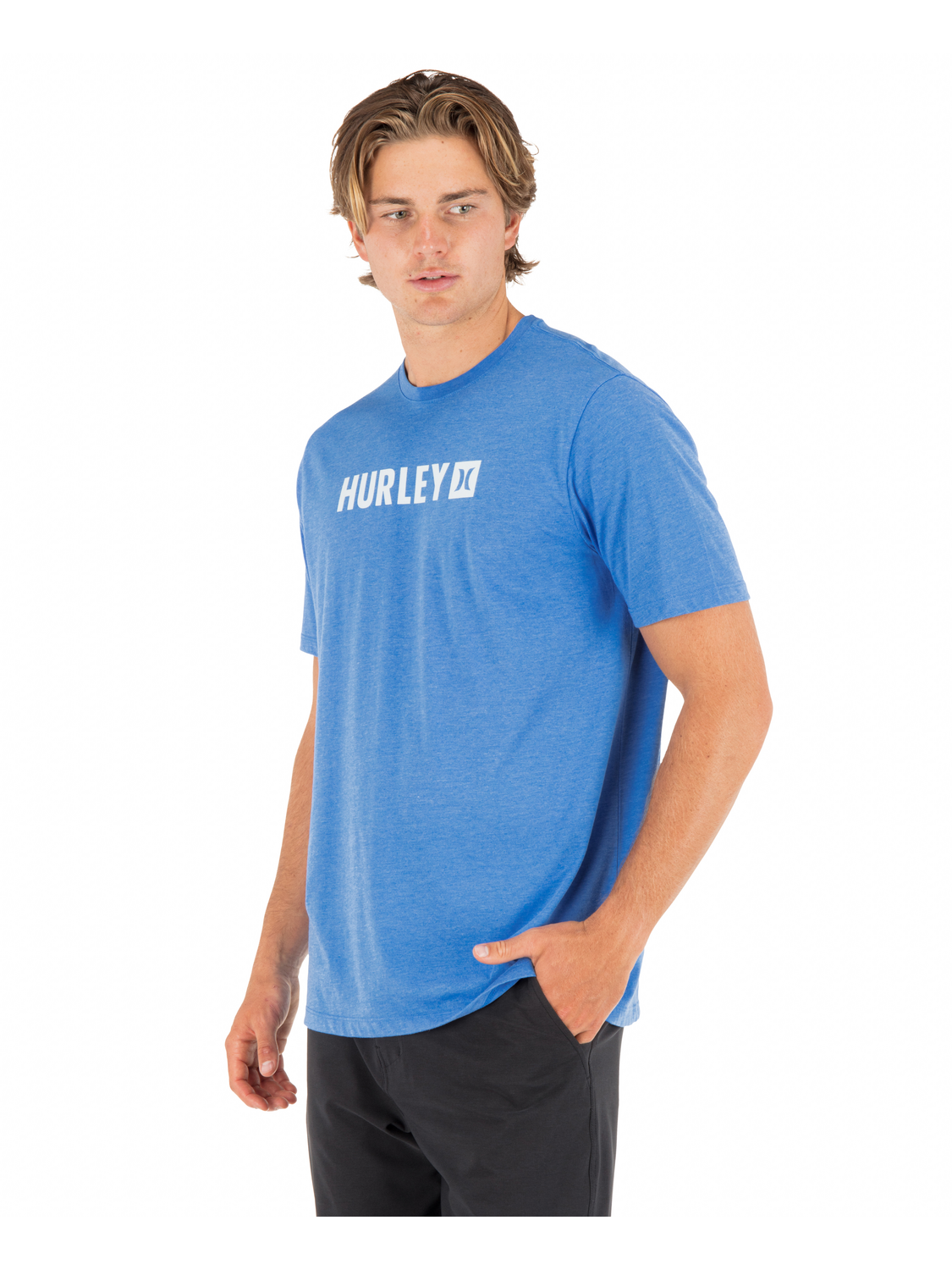 The Box Short Sleeve in Seashore Heather