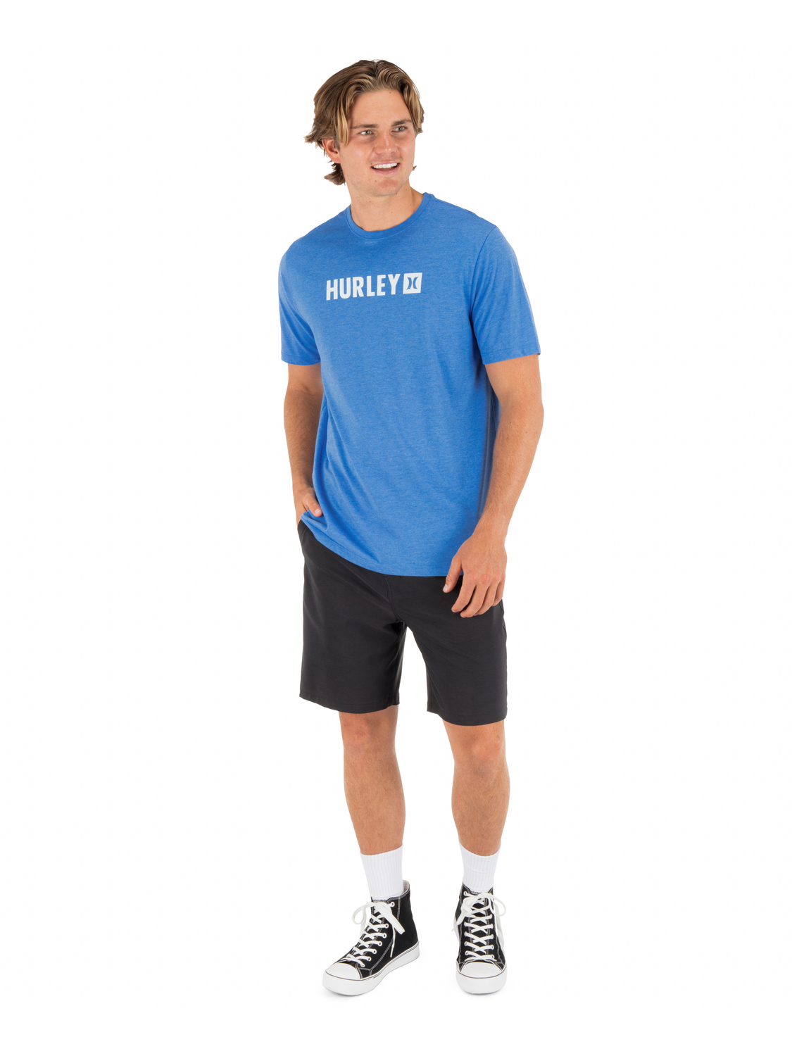 The Box Short Sleeve in Seashore Heather