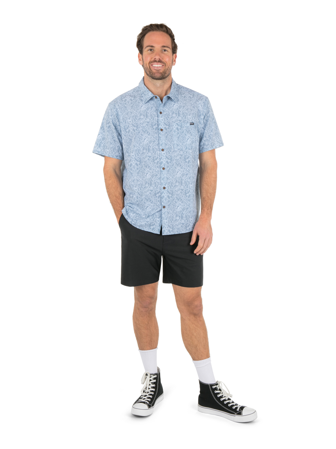 Newport Stretch Short Sleeve in Worker Blue