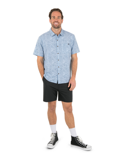 Newport Stretch Short Sleeve in Worker Blue