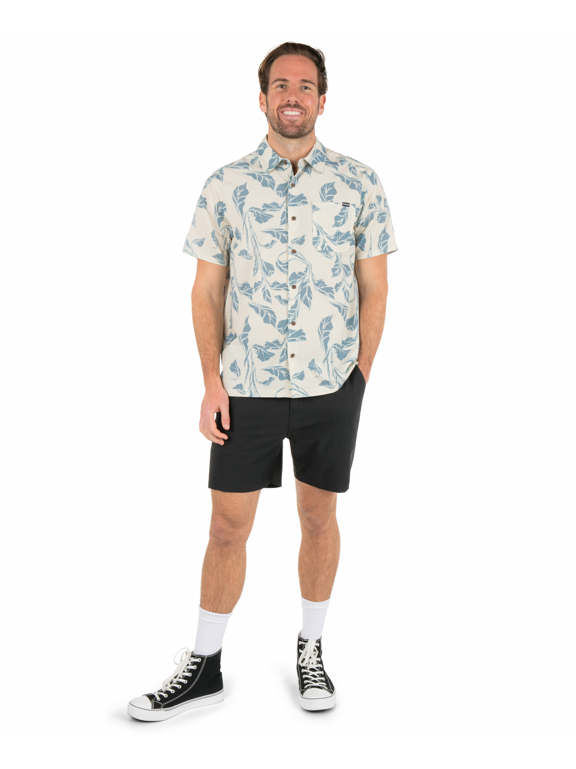 Aero Short Sleeve in Bone Combo