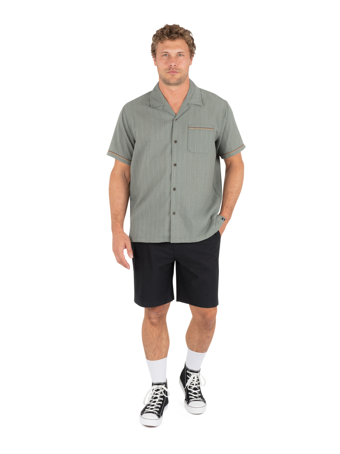 Lay Day Camp Short Sleeve in Army