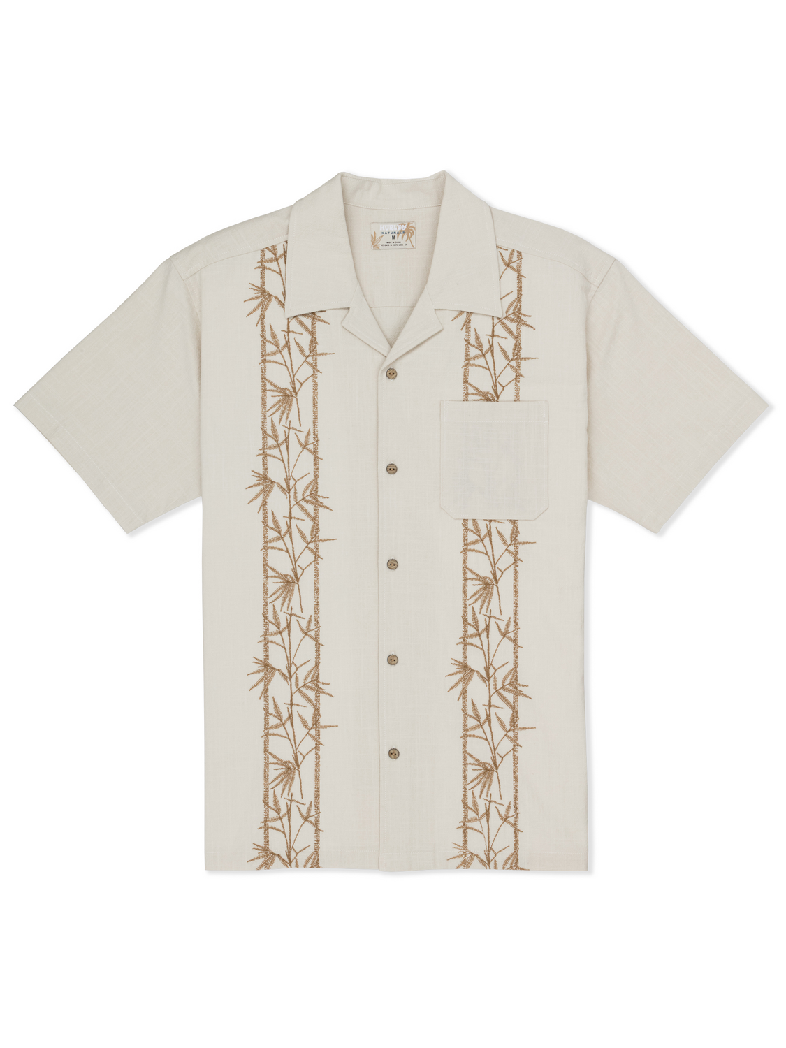 Sano Camp Embroidered Short Sleeve in Bone