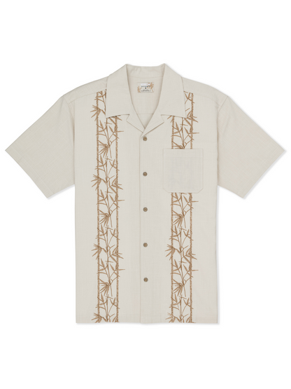 Sano Camp Embroidered Short Sleeve in Bone