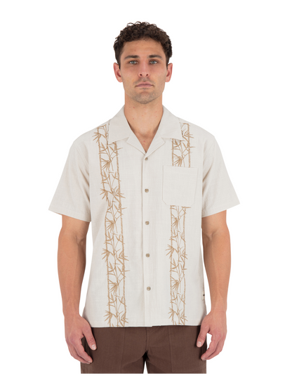 Sano Camp Embroidered Short Sleeve in Bone
