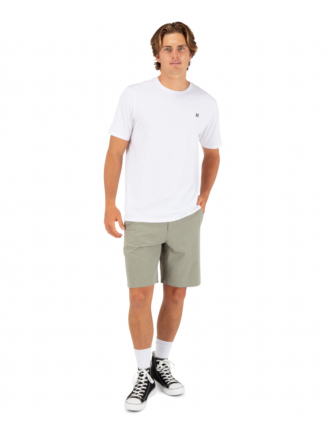 Phantom Microcheck Walkshort 20" in Olive