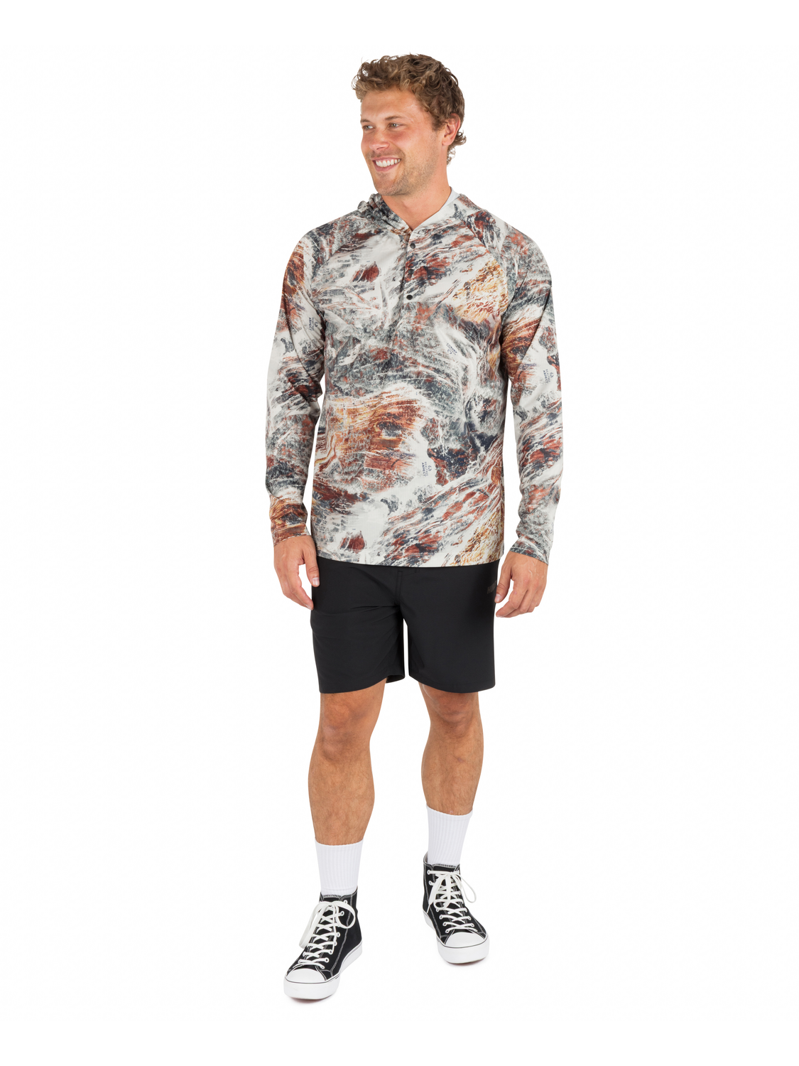 Summit Hybrid Hoodie in Bone