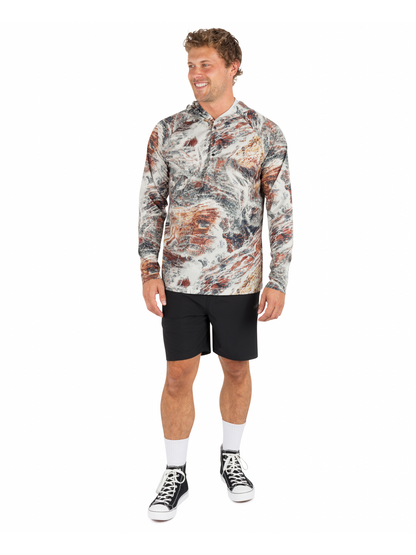 Summit Hybrid Hoodie in Bone