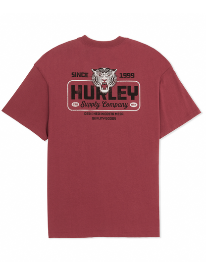 Tiger Fast Garage Short Sleeve in Cherry Crimson