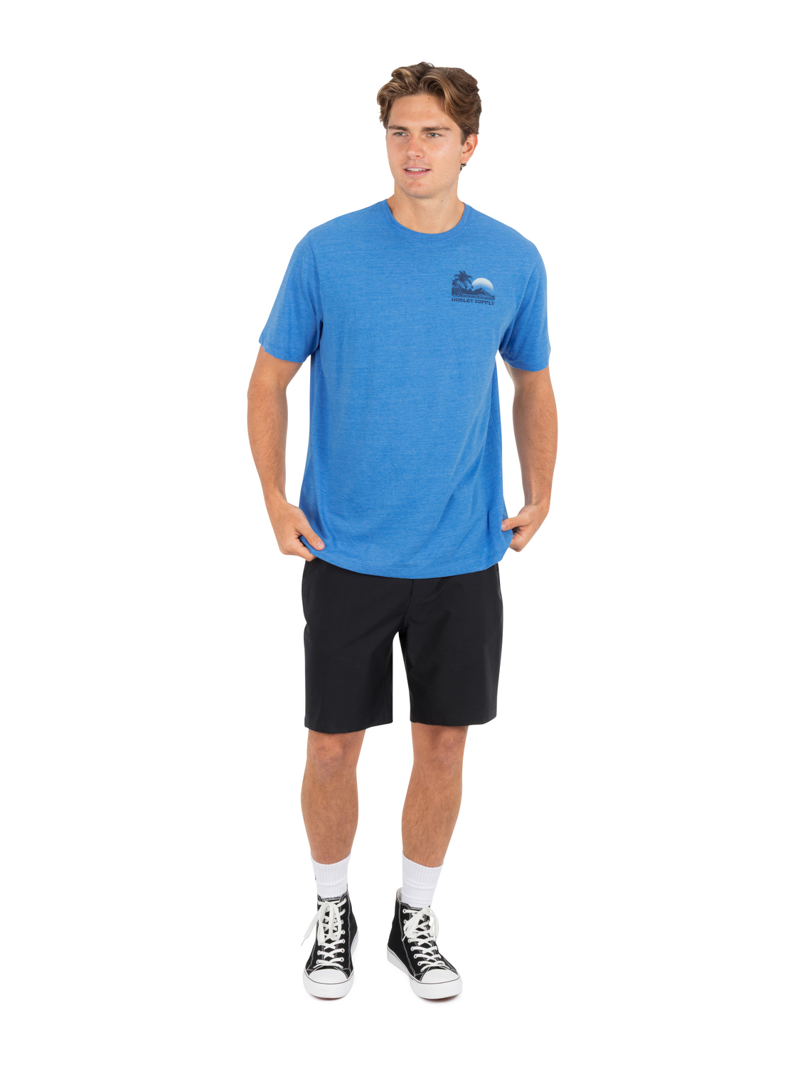 Island Scape Short Sleeve in Seashore Heather