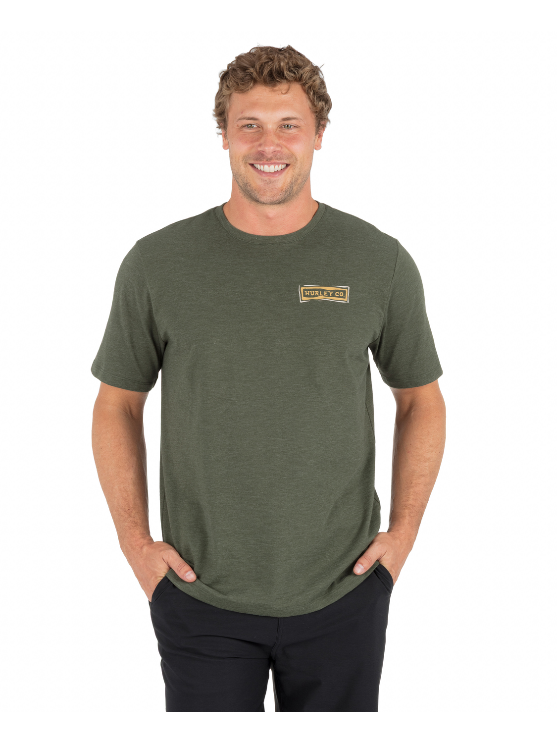 Journey Slub Short Sleeve in Charcoal Fern