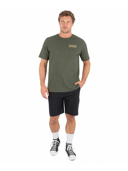 Journey Slub Short Sleeve in Charcoal Fern