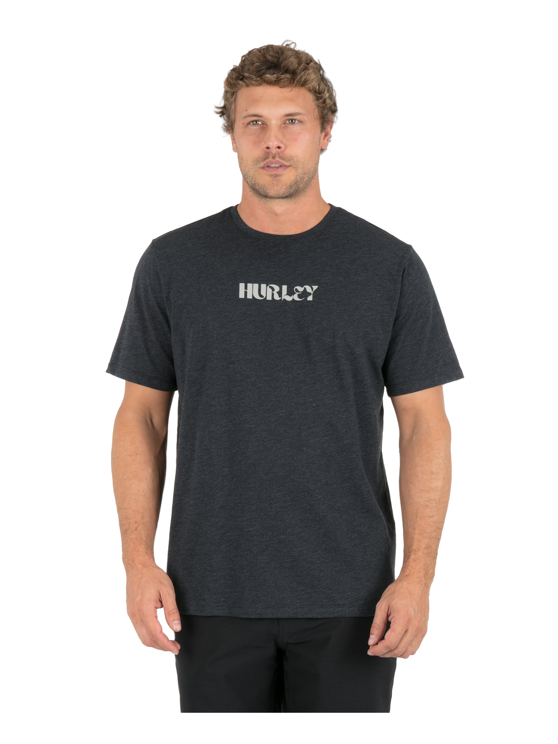Mystique Slub Short Sleeve in Black Heather