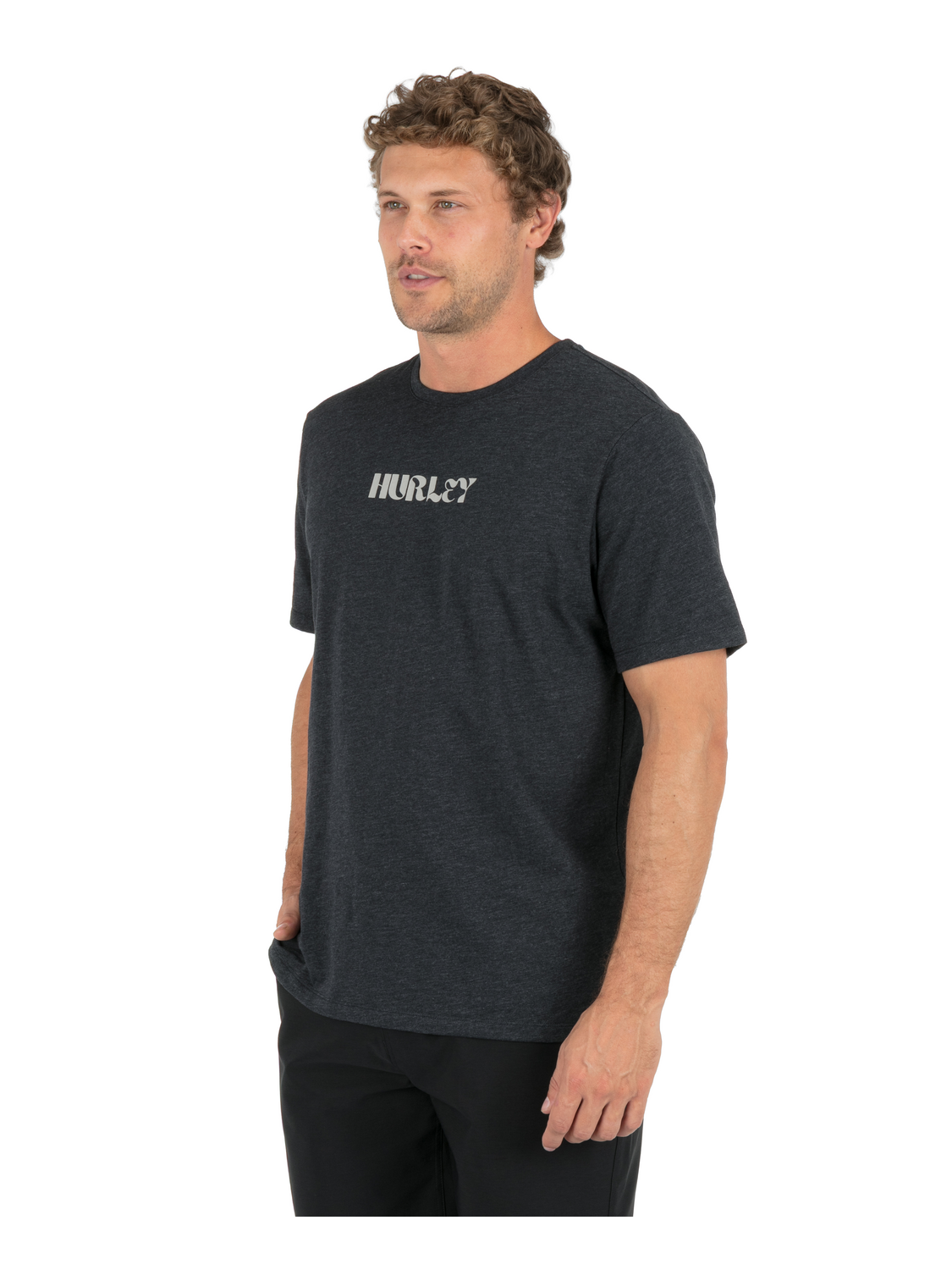 Mystique Slub Short Sleeve in Black Heather