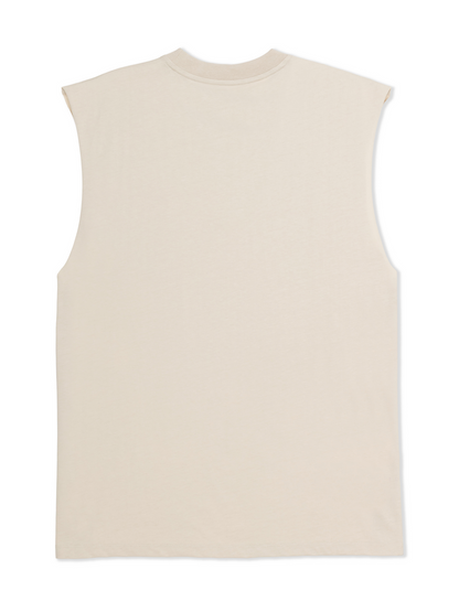The Face Of Freedom Muscle Tee in Bone