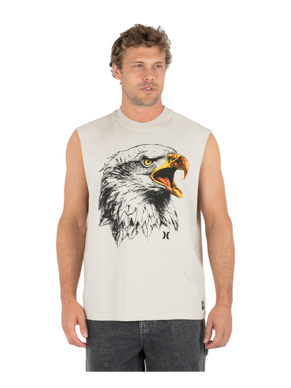 The Face Of Freedom Muscle Tee in Bone