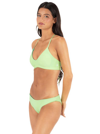 Solid Adjustable Bikini Top in Electric Lime