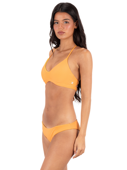 Solid Adjustable Bikini Top in Maui Mango